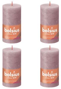 Bolsius Rustika blockljus 4-pack 130x68 mm askrosa