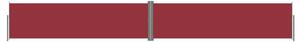 Infällbar sidomarkis röd 140x1000 cm