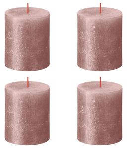 Bolsius Blockljus Shimmer 4-pack 80x68 mm rosa