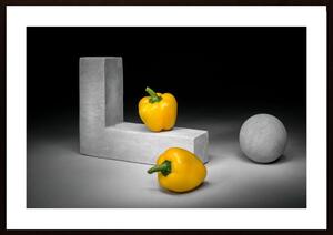 Yellow Bell Peppers Poster
