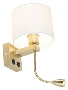 Vägglampa med flexibel arm 'Brescia 18/18/14' Moderna vit/metall - Passande för LED / Inomhus