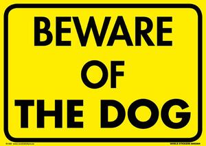 Hundskylt - Beware of the dog (28x20 cm)