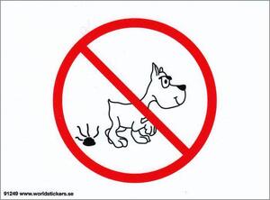 Hundskylt - Rasta inte hunden här