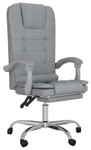 Kontorsstol med massage ljusgrå tyg