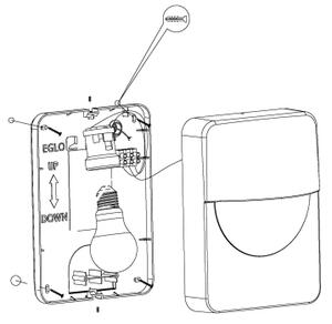 Eglo 98704 - Utomhus Väggbelysning SALVANESCO 1xE27/28W/230V IP44