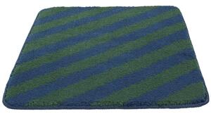Bianca Stripe badrumsmatta - Mörkblå / Mörkgrön 50x67