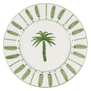Assiett palm 22 cm grön