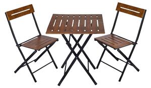 Trädgårdsset med bord och stolar (3 delar) Straight