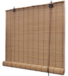 Rullgardin bambu 100x220 cm brun - Natur/Brun