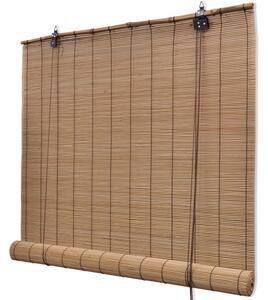 Rullgardin bambu 100x220 cm brun -