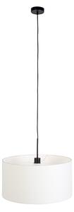 Modern hängande lampa svart med vit skugga 50 cm - Combi 1