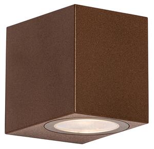 Modern utomhusvägglampa rostbrun plast - Baleno