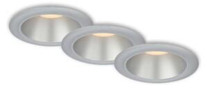 Briloner 7041-034-KIT 3x Infälld LED badrumsbelysning LED/4,9W/230V silver