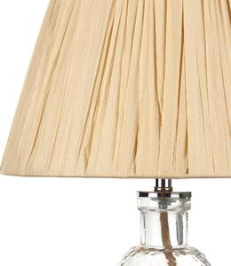 Bordslampa Sockel i klarglas Papper Naturskärm Nattduksbordslampa Beliani
