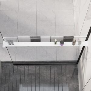 Duschhylla för duschvägg vit 100 cm aluminium