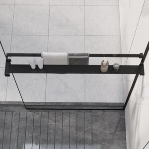 Duschhylla för duschvägg svart 80 cm gjuten aluminium