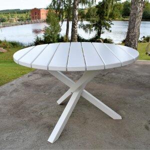Scottsdale matbord Ø112 cm - Vit + Fläckborttagare för möbler