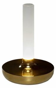 Biarritz bordslampa, guld/frostad vas