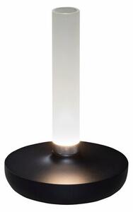 Biarritz bordslampa, svart/frostad vas