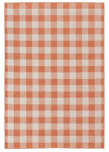 Gingham Matta - Roströd / Vit 140x200