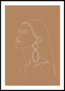 WOMAN WITH EARRINGS POSTER - 21x30