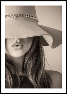 WOMAN WITH HAT POSTER - 21x30
