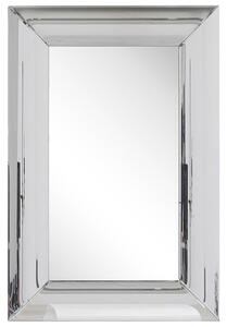 Väggmonterad Hängande Spegel Silver Rektangulär 60 x 90 cm Modern Minimalist Vardagsrum Sovrum Dekoration Beliani
