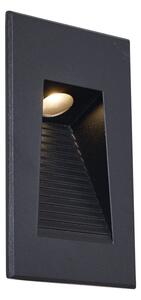 Modern infälld vägglampa svart 7 cm inkl. LED IP65 - Trem