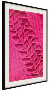 Inramad Poster / Tavla - Amaranth Sand - 20x30 Svart ram med passepartout