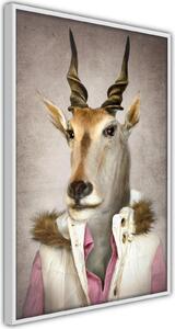 Inramad Poster / Tavla - Animal Alter Ego: Antelope - 20x30 Guldram