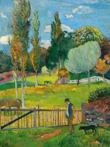 Bildreproduktion A Walk in The Park (Vintage Landscape) - Paul Gauguin
