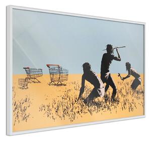 Inramad Poster / Tavla - Banksy: Trolley Hunters - 30x20 Svart ram
