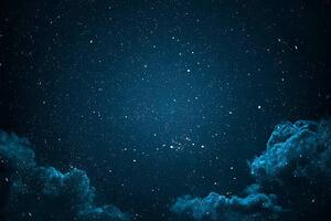 Fotografi Night sky with stars and clouds., michal-rojek