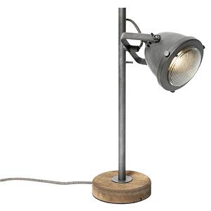 Industriell bordslampa stål med trä 45 cm - Emado