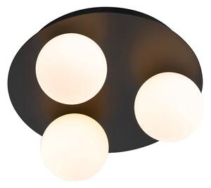 Modern badrumstaklampa svart 3-ljus - Cederic