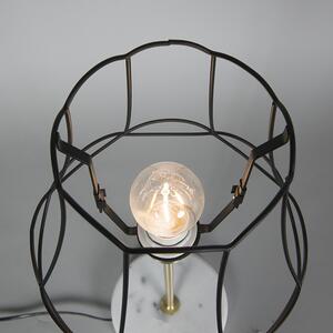 Retro bordslampa mässing med Granny ram svart 25 cm - Kaso