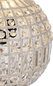 Art Deco hänglampa kristall med guld 35 cm - Kasbah