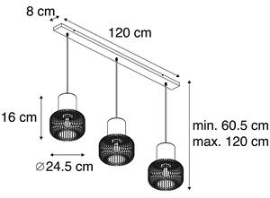 Design hängande lampa svart 3-ljus - Baya