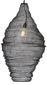 Orientalisk hänglampa svart 90 cm - Nidum