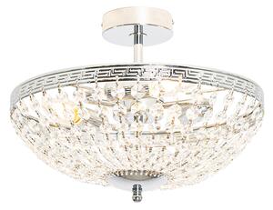 Klassisk taklampa stål med kristall 3-ljus - Mondrian