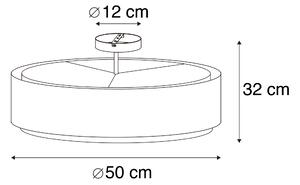 Modern taklampa vit 50 cm 3-ljus - Drum Duo