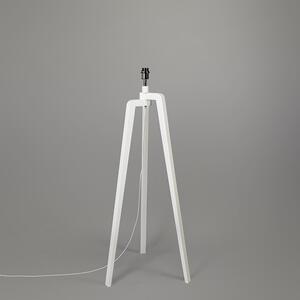 Golvlampa stativ vit med skugga 50 cm svart - Puros