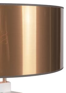 Design golvlampa vit med skugga koppar 50 cm - Puros
