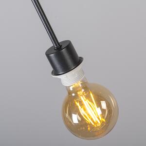 Modern hängande lampa svart med skugga 45 cm taupe - Combi 1