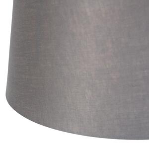 Hängande lampa med linneskärmar mörkgrå 35 cm - Blitz II stål