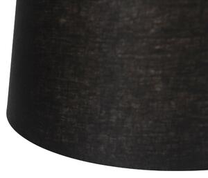 Hängande lampa med linneskärmar svart 35 cm - Blitz II stål