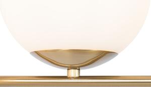 Art Deco hänglampa guld med opalglas 3-ljus - Flore