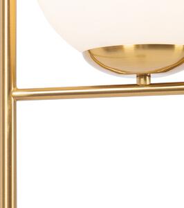 Art Deco golvlampa guld och opalglas - Flore