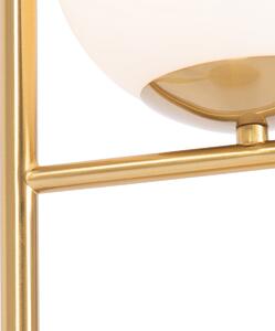 Art Deco bordslampa guld och opalglas - Flore