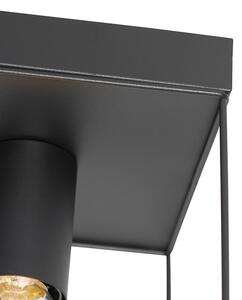Minimalistisk taklampa svart 2 lampor - Kodi